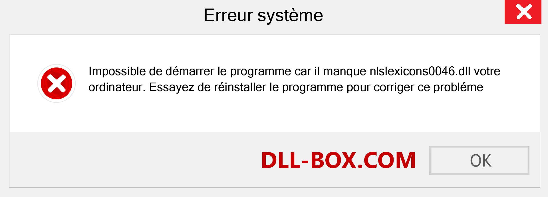 Le fichier nlslexicons0046.dll est manquant ?. Télécharger pour Windows 7, 8, 10 - Correction de l'erreur manquante nlslexicons0046 dll sur Windows, photos, images