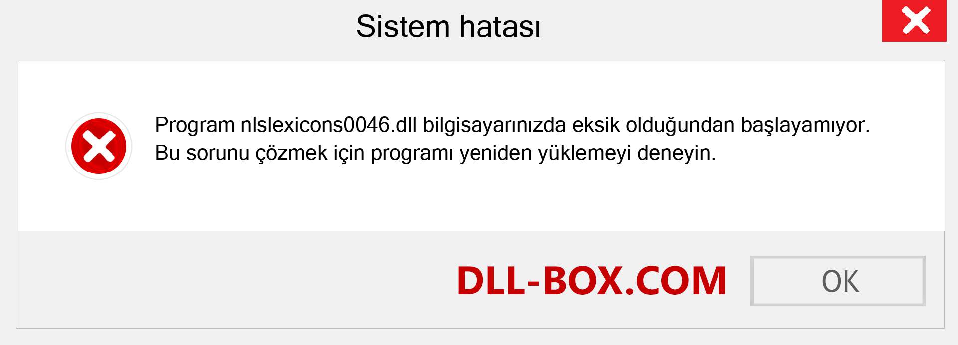 nlslexicons0046.dll dosyası eksik mi? Windows 7, 8, 10 için İndirin - Windows'ta nlslexicons0046 dll Eksik Hatasını Düzeltin, fotoğraflar, resimler